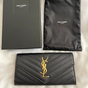 Saint Laurent Monogram Large Flap Wallet